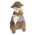 Fehn Wärmetier Otter – Wohltuendes Kuscheltier mit entnehmbarem Wärme- /Kältesäckchen – Körnerkissen für Babys und Kleinkinder ab der Geburt
