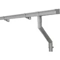 Inefa Dachrinnen Set PVC 3m NW 83 Kastenrinne für Gartenhaus Carport Grau