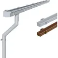 Dachrinnen Set Gartenhaus, Carport, Terrasse, Nw83 / 83mm Kastenrinne 1 Dachseite, Regenrinne Pvc Für Pultdach, Made In Germany - Grau, 3m - Inefa