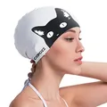 COPOZZ Erwachsene Badekappe, Unisex Wasserdicht Schwimmkappe für Herren Damen, Lange Haare Silikon Swimming Cap Bademütze für Männer Frauen
