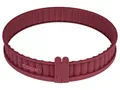 Coox Silikon-Quicheform mit Glasboden (Rot)