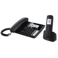 Telekom Telefon Sinus PA 207 Plus 1, schwarz, mit Anrufbeantworter und Mobilteil