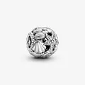 PANDORA  Seestern Muschel Herzen Charm Sterlingsilber Pandora Moments 798950C00