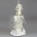 Haus mit Schnee 45 cm Acryl Licht Gebäude Schneemann Weihnachten 678942 formano