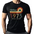 LOBO NEGRO® T-Shirt zum 50. Geburtstag: Vintage Jahrgang 1975 Limited Edition 4XL