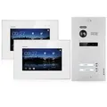 Balter EVO Video Türsprechanlage ✓ Touchscreen 7 Zoll Monitor ✓ Türstation für 2 Familienhaus Türklingel ✓ 2-Draht Bus ✓ 150° Weitwinkel-