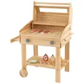 COSTWAY Kinder-Grill, Kinder BBQ, Outdoor Spielgrill Holz beige