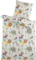 Soma Microfaser Kinder Bettwäsche 2 teilig 135x200 cm + 80x80 cm Tiermotiv Safari