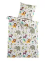Soma Microfaser Bettwäsche-Set 2-tlg 135×200 cm + 80×80 cm – Kinderbettwäsche pflegeleicht & leicht – Deckenbezug mit Kissenbezug