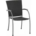 MWH Salernos Stapelstuhl Stahl/Kunststoffgeflecht iron grey - Iron Grey