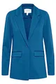 b.young BYRIZETTA Damen Blazer Longblazer Jacke mit Reverskragen und Knopf Regular Fit mit Stretch, Größe:34, Farbe:Poseidon (194033)