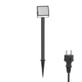 LED Gartenstrahler FLIN mit Erdspieß 40cm Sockel & Stecker für außen schwarz