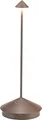 Pina Pro Corten LED-Tischleuchte, wiederaufladbar und dimmbar, kabellos, Safran, 2200-2700-3000K, IP54, 12 Stunden Akkulaufzeit