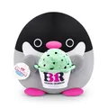 Snackles, Series 2, Penguin (Baskin Robbin), Plush Toy, Cuddly Squishy Comfort Plush with License Snack Brand Accessory, Large (40 cm), Brown Box, (Penguin)