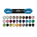 Mount Swiss Luxury Schuhbänder I Wasserabweisende und reißfeste Schnürsenkel rund ø 2-3 mm aus feiner Baumwolle/gewachst Farbe: Blue, Länge: 60 cm