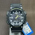 Casio AQ-S810W-1B solarbetriebene Analog Digital schwarzes Zifferblatt schwar...