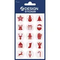 AVERY Zweckform Aufkleber Weihnachtsmotive, rot, 15 Etiketten