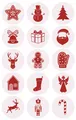 ZDesign Weihnachts-Sticker "Glossy Zeichen" 1 Blatt à 15 Sticker