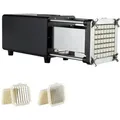 VEVOR Elektrischer Pommes Frites Schneider Kartoffelschneider mit 1/2 & 3/8 Zoll Klingen Edelstahl, Kartoffelschneider und Zerkleinerer mit Anti-Rutsch-Füßen, für Kartoffeln Pommes Frites Gemüse