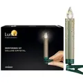 Krinner Lumix Crystal 5er Erweiterungs-Set Kabellose Christbaumkerzen Champagner