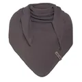 KNIT FACTORY - Liv Dreieckstuch - Tuch Schal für Damen - Weiches Musselintuch - Für Frühling und Sommer - 100% Bio-Baumwolle - Anthrazit