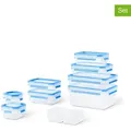 Emsa 9er-Set: Frischhaltedosen "Clip & Close Eco" in Blau