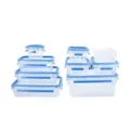 emsa Frischhaltedosen  9er-Set  Clip & Close ¦ transparent/klar ¦ Kunststoff