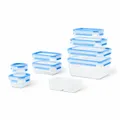 Emsa Frischhaltedosen-Set Clip & Close 9-tlg., Kunststoff, Blau, Transparent