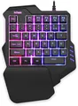 RedThunder Einhand-Gaming-Tastatur mit RGB-Hintergrundbeleuchtung und 35 Tasten