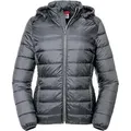 Russell - "Nano" Steppjacke, mit Kapuze für Damen FK728 (3XL) (Eisen) - 3XL