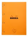 Rhodia 5x Block an der Seite geheftet A4 80 Blatt liniert 80g - Orange 118014C