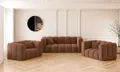 Kaiser Möbel Sofagarnitur 2+1+1 Couchgarnitur serie Grand stilvol, Stoff Salvador Braun