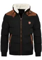 OneRedox Winterjacke ORVARDO Herren warme Pufferjacke mit Kunstfellkragen Steppjacke