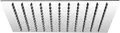 CORNAT Kopfbrause 250 x 250 mm Kopf-Größe - 1 Strahlart - Kugelgelenk & Anti-Kalk-Düsen, Extra schlankes Design - Edelstahl rostfrei