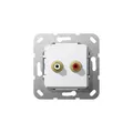 Gira 563103 Cinch Audio Gender Changer Einsatz, reinweiß
