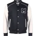 Mustang Milled, Leder/Textiljacke - Schwarz/Hellgrau - XXL