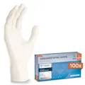 ARNOMED Nitril Einmalhandschuhe 100 Stück/Box, L, weiß, latexfreie Einweghandschuhe, puderfreie Nitrilhandschuhe, in Gr. S, M, L & XL verfügbar