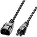 LINDY Strom Anschlusskabel [1x IEC-Stecker - 1x IEC-Stecker] 2m Schwarz