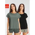 Vivance Dreams Shorty (Packung, 4 tlg., 2 Stück) mit Animal-Print bunt|schwarz 32/34