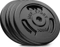 Hop-Sport 40 kg Hantelscheiben-Set 4x10kg 30/31mm Gripper Gusseisen Gewichte Hanteln