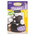 Günthart BackDecor 250 gr schwarz Fondant, 100% Vegan, Palmölfrei, Reißfest zum überziehen von Torten und Kuchen, zum Modellieren geeignet, 1er Pack (1 x 250 g)