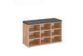 KOMTO Schuhbank Schuhregal mit Sitzfläche Sitzbank mit Stauraum, Sofia 80 x 50 x 30 cm