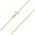 Materia Kette ohne Anhänger Panzerkette vergoldet 1mm fein 40-80cm K69, aus 925 Sterling Silber gelb|silberfarben 50 cm