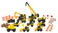 CAT® Construction Little Machines Mega-Set I Mit 40 Teilen I Enthält Fahrzeuge, einen Kran, Verkehrsschilder, Kegel, Blöcke und Zylinder I Für Kinder ab 3 Jahren