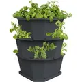 Gusta Garden Kartoffelturm Paul Potato Hochbeet 3 Etagen mit Untersetzer Anthrazit