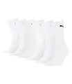 PUMA unisex Sportsocken Tennissocken Freizeitsocken Sport Crew 7312 6 Paar, Farbe:Weiß, Menge:6 Paar (2x 3er Pack), Größe:43-46, Artikel:-300 white