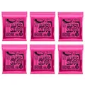 Ernie Ball Super Slinky Nickel Wound E-Gitarrensaiten, 6er-Pack, Stärke 9-42