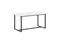 Wohnling Esstisch WL6.965 Esszimmertisch 120 cm Marmor Optik Weiß Küchentisch Klein (Küchentisch Modern, 120x60 cm Marmor Optik Weiß), Speisetisch Esszimmer, Esszimmertisch Metallbeine
