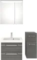 Saphir Badmöbel-Set Balto Sprint 3-teilig, Mineralmarmor-Waschtisch mit LED-Spiegelschrank, (4-St), Badezimmer Set mit Unterschrank inkl Türdämpfer, 3 Türen, 3 Schubladen