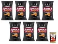 7x Amica Chips Patatine BBQ Sauce,Kartoffelchips mit Barbecuesauce,Salziger Snack Knusprig und Lecker,Glutenfrei,50g-Beutel + Italian Gourmet Polpa di Pomodoro 400g Dose